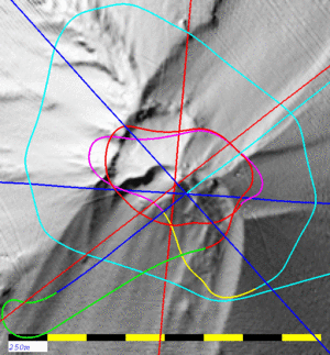 survey lines over nw rota